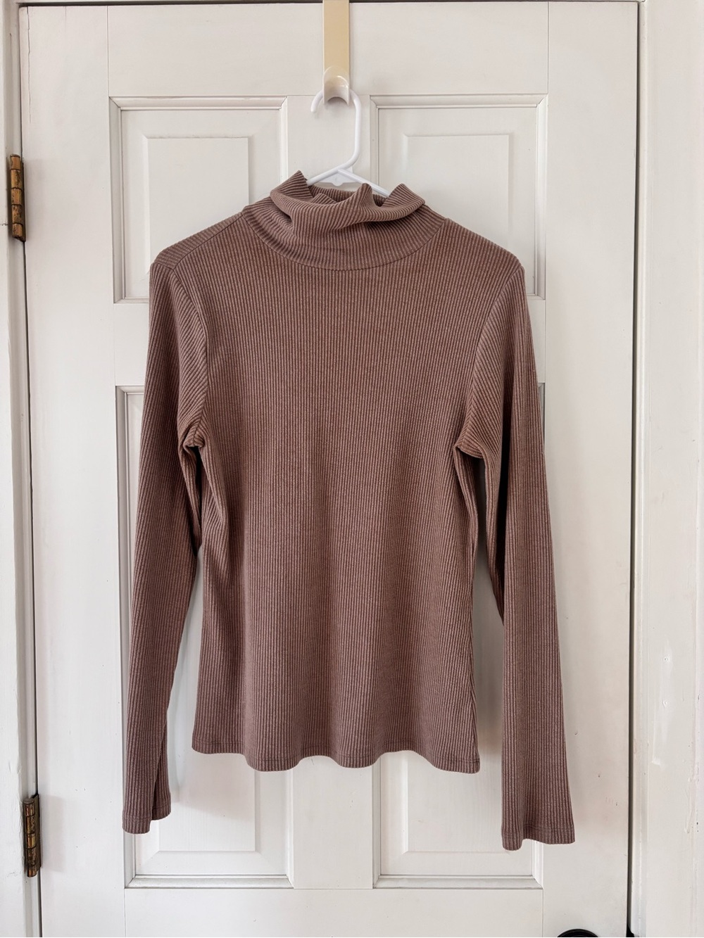Old Navy Ribbed Shawl Collar Top - Taupe